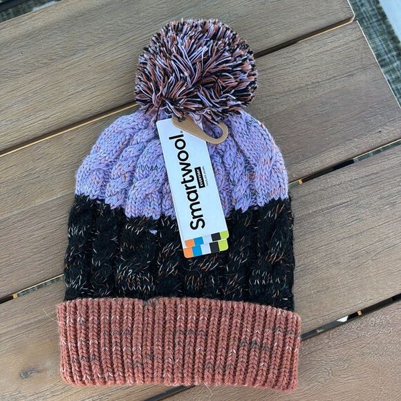 Smartwool Isto Retro Multicolor Knit Pom-Pom merino wool warm Women’s Beanie NWT - Picture 5 of 8